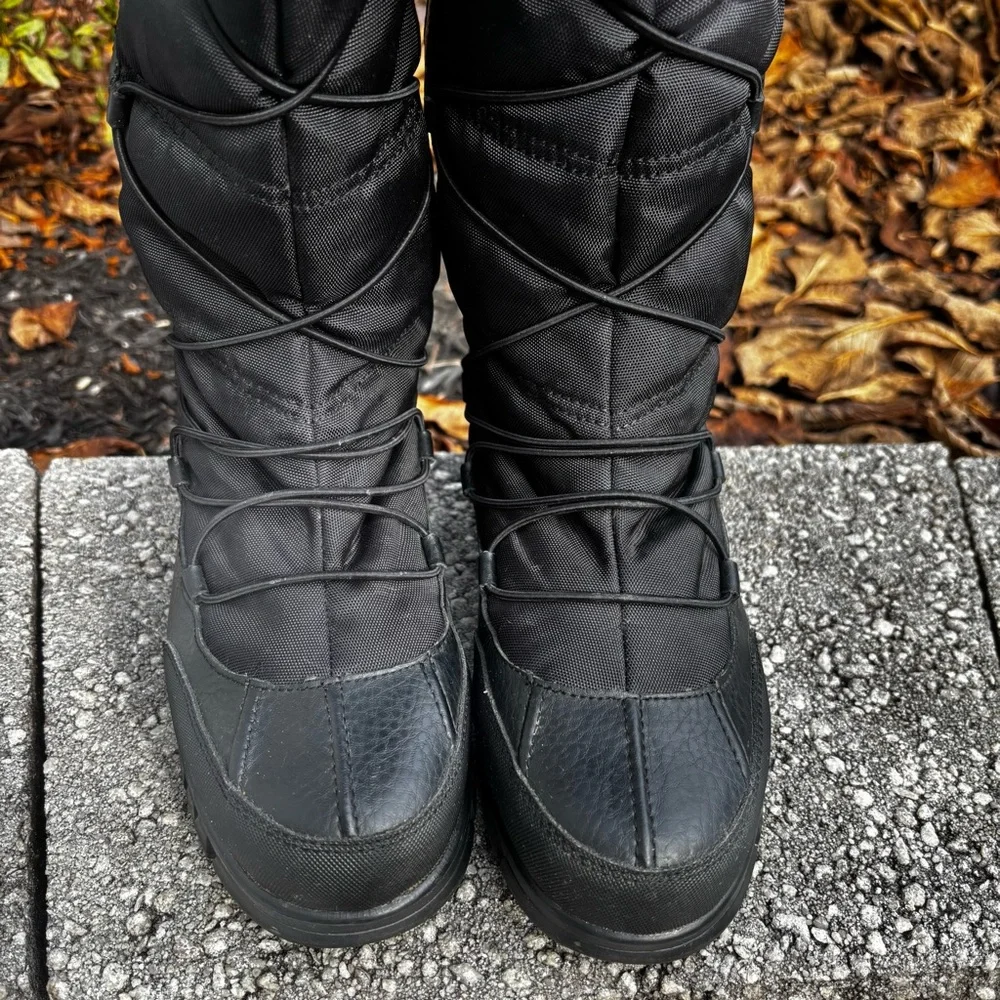 Lauren Ralph Lauren Quinly Black Winter Boots Size 9 - Picture 3 of 14